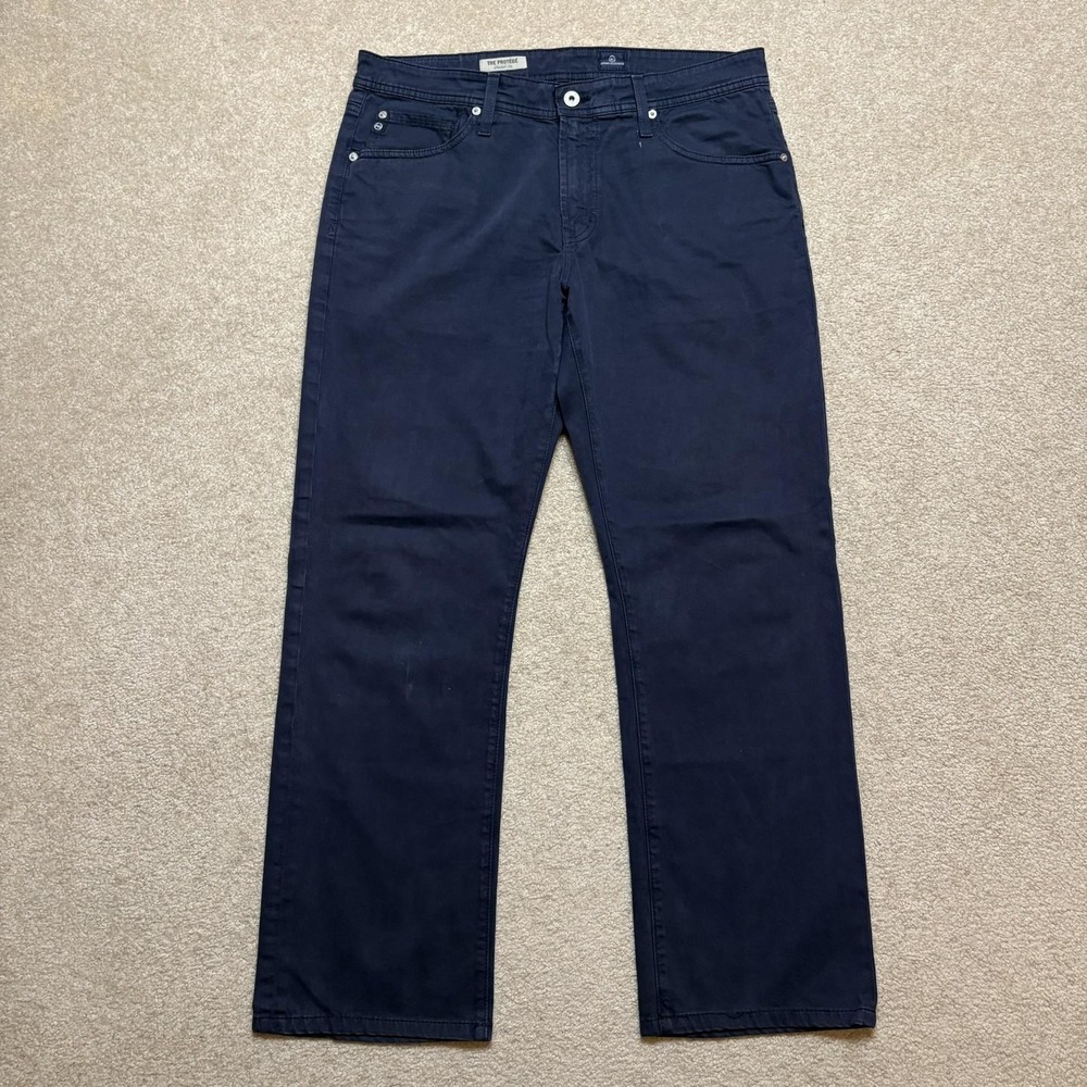 AG Adriano Goldschmied The Protege Pants Mens 34x30 Navy Blue Straight Leg